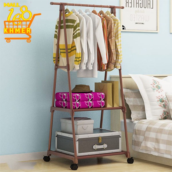 A-shaped clothes rack with wheels 