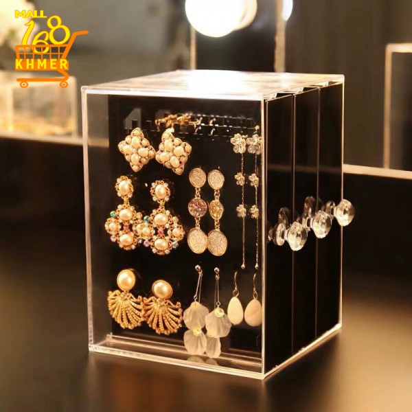 Earrings box with 3 compartments 