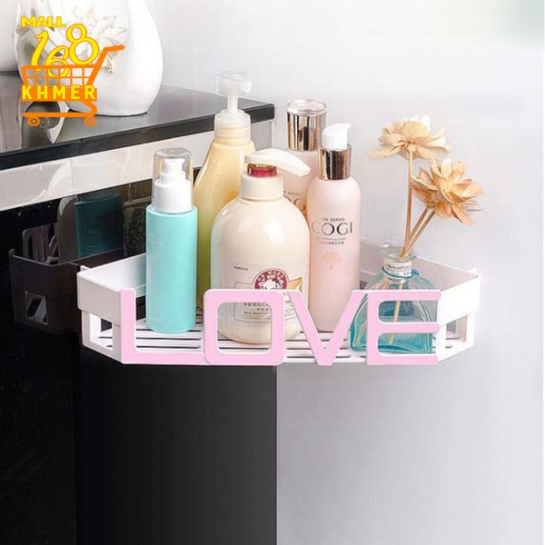 LOVE shaped bathroom shelf